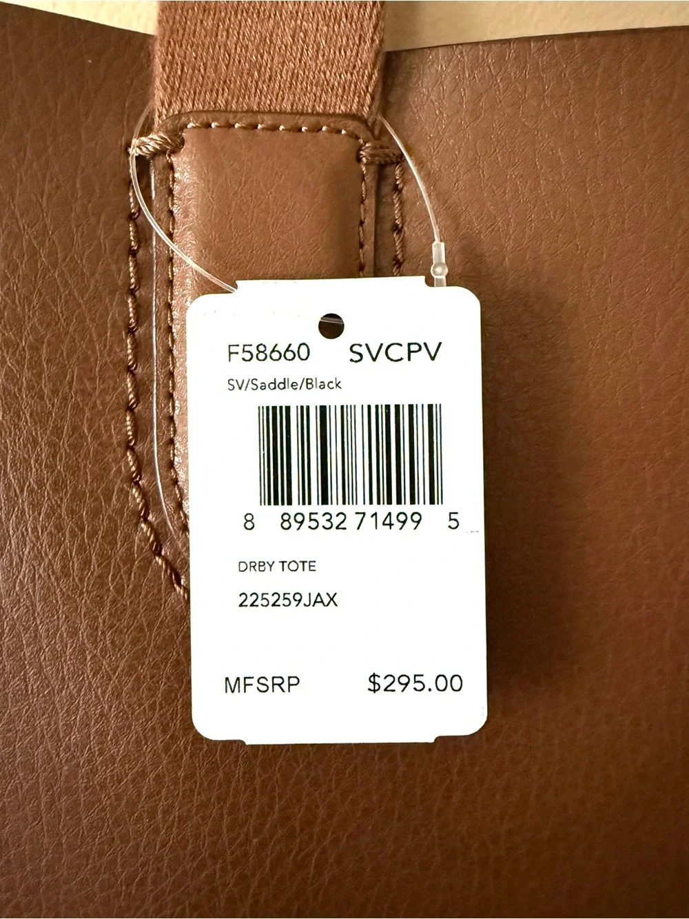 Coach Derby Tote Pebble Leather Saddle Black
